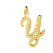 Charger l&#39;image dans la galerie, Charms pendentif POESIE lettre initiale en plaqué or
